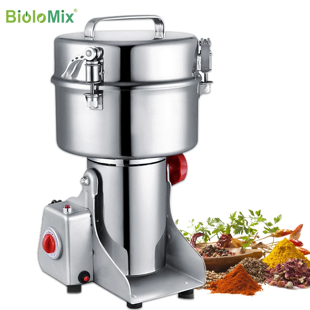 BioloMix 2000g зерна специи Hebals злаков кофе сухой еда Миллер шлифовальный станок gristmill домой медицина муки косметическая пудра