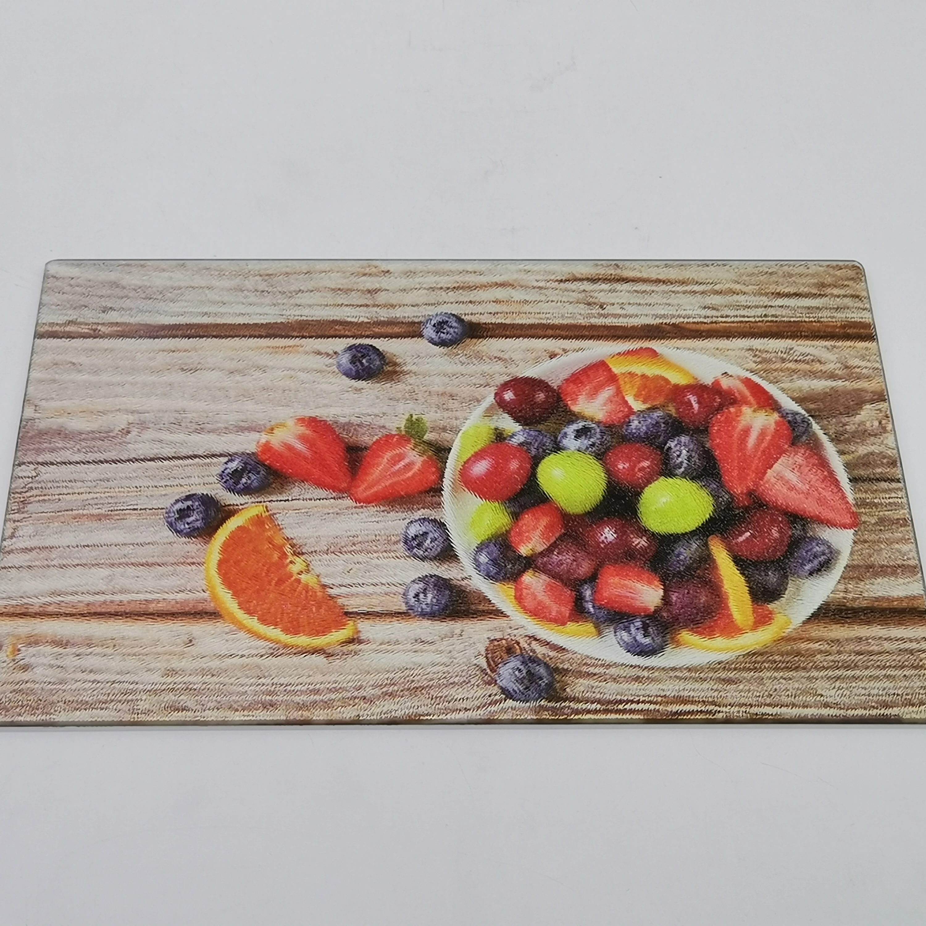 The place mat Glass Cutting Board set of 4 with Shape Variety Decorative Marble Cutting Board with Tempered Glass for Kitchen