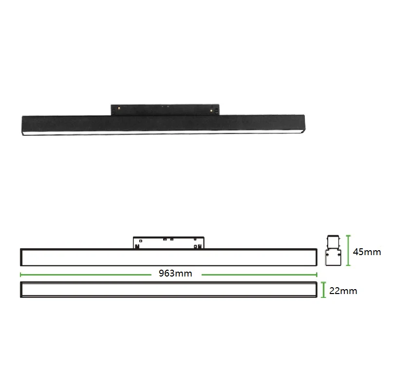 DALI and 0-10V dimmable LED magnetic track spot light