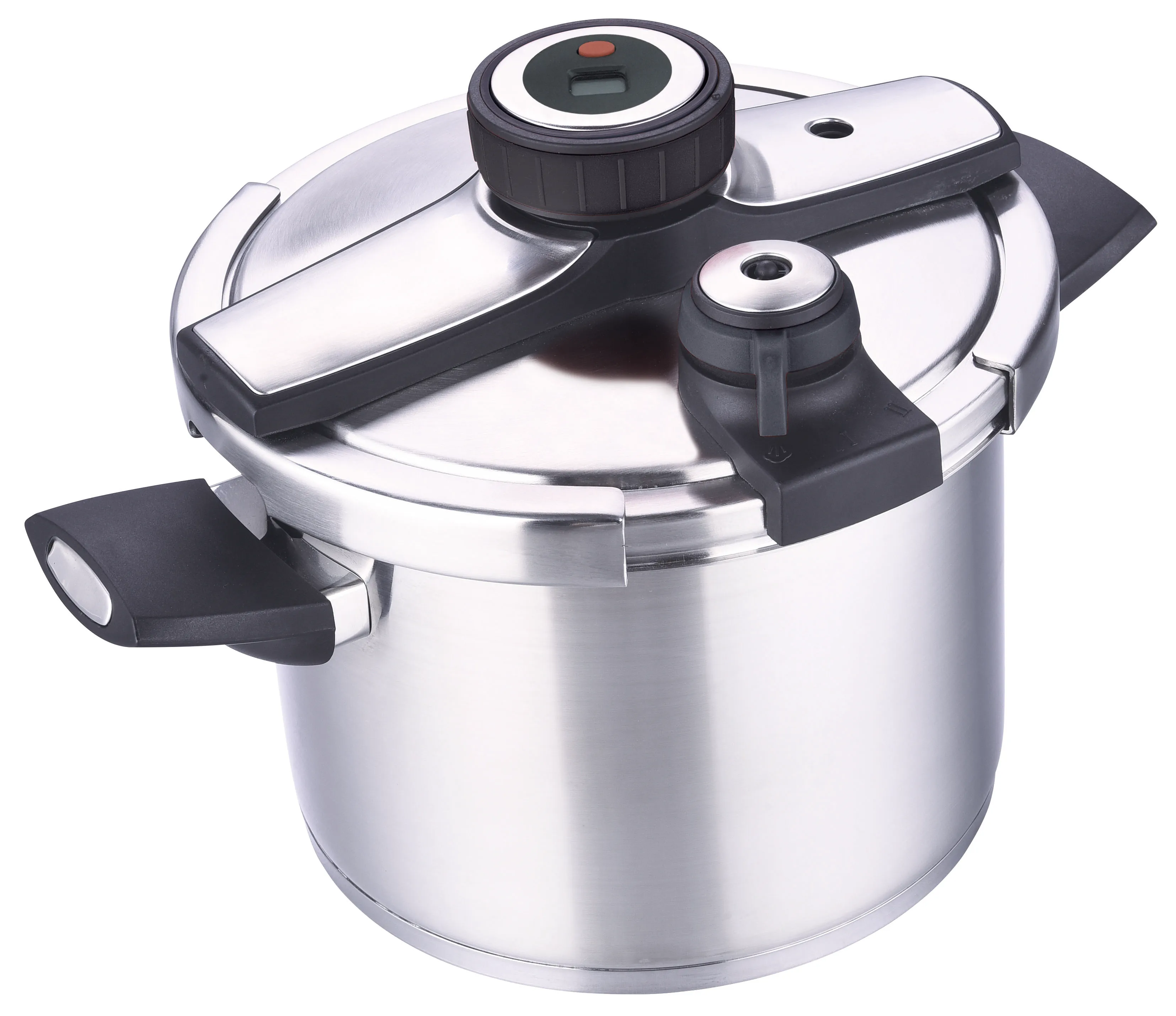 Luxury home use stainless steel 5-7 litre compound bottom clamp lock pressure cooker
