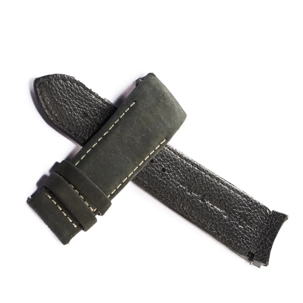 
Reef Tiger 23mm Width Brown Leather Watch Strap Black Genuine Leather Watch Wristband for Men RGA703 