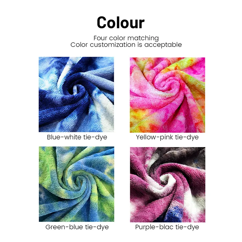 Beach Garden Chair Cover With Side Pockets Pool Towel Washable Chaise Lounge Cover Microfiber Tie Dye Beach Towel For Holidays