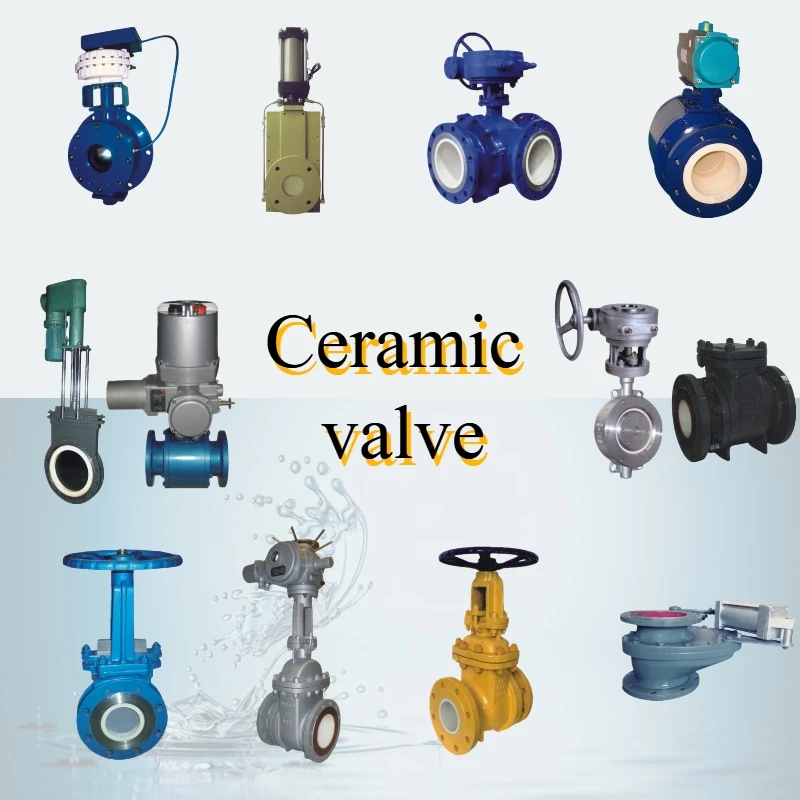 DN125 Pneumatic Ceramic Double Gate Valve Pneumatic Ceramic Discharge Valve Pneumatic Ceramic Double Gate