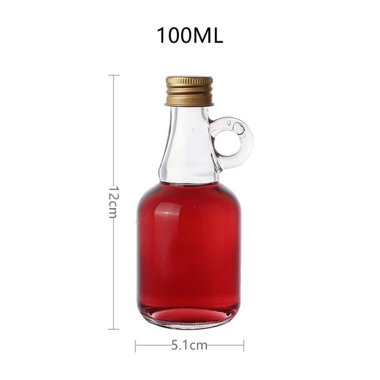 Manufacturers 100ml Mini Small Glass Bottle for Liquor Wine Whisky SpiritJuice with Lids