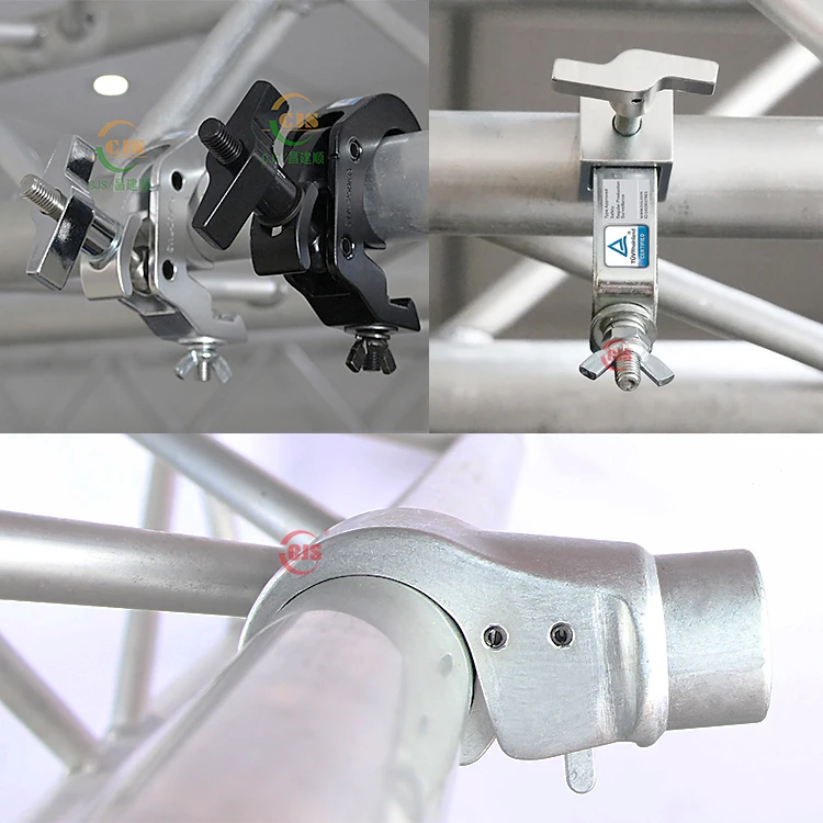CJS5006U Tube 48-51mm Load 500kg Aluminum Stage Lighting Truss Display System Accessories Coupler Pipe Truss Clamp Hook