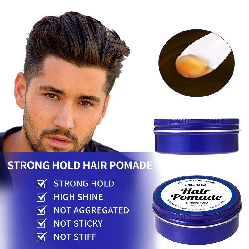 Private brand vitamins hair wax men water based custom smooth texture high shine hair pomade