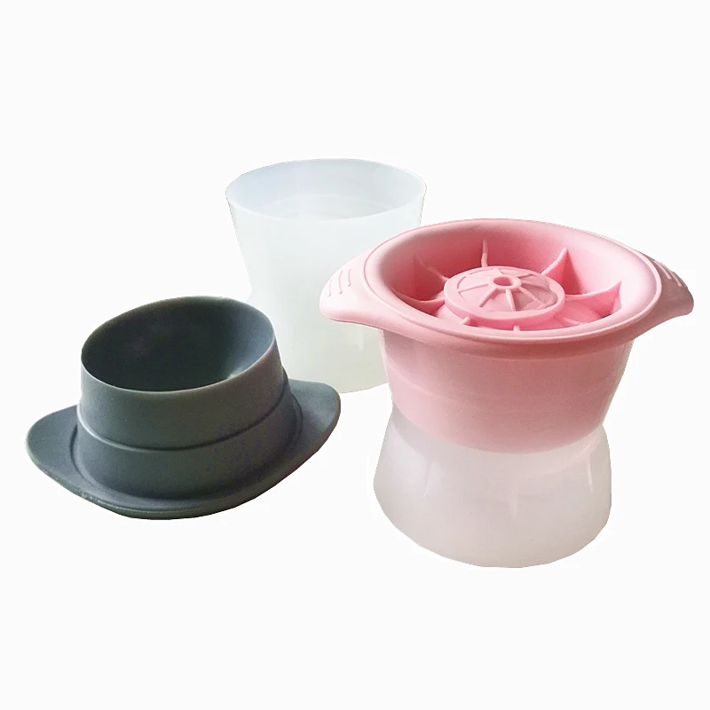 direct factory price Large Ice Ball Tray Maker Spherical Silicone Round Frozen Cube Making Whiskey Hockey Mold with cover