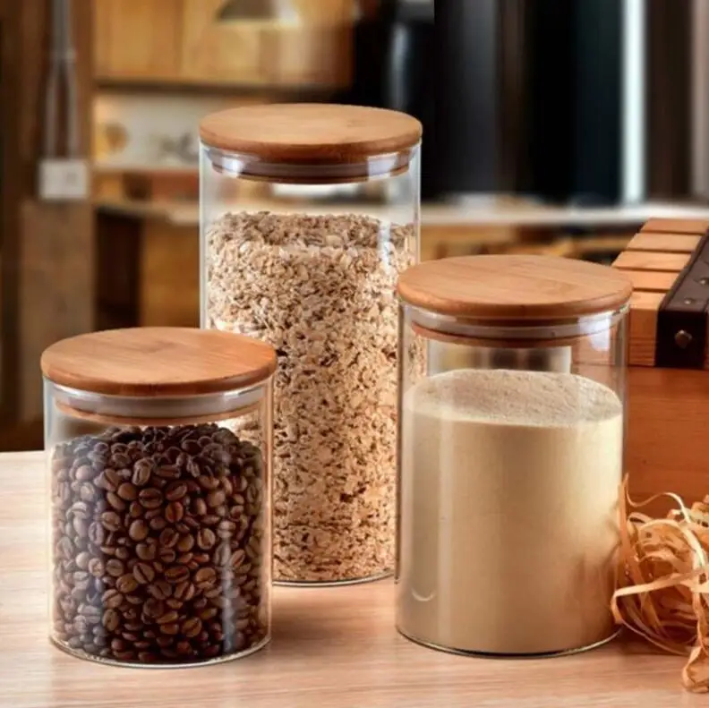 Food Storage Jars for Kitchen and Pantry Organization Perfect For Flour Glass