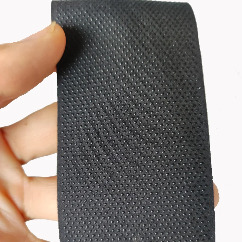 white black cycling jersey silicone dots non slip tapes stretch band elastic webbing for apparel clothes accessories