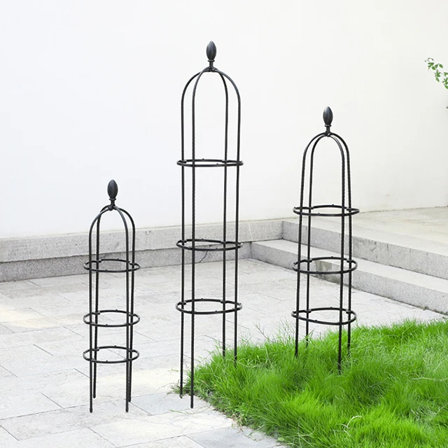 Wholesale hot sale Waterproof Plastic coated Decorative Small Potted Garden Trellis plant support stick for climbing plants