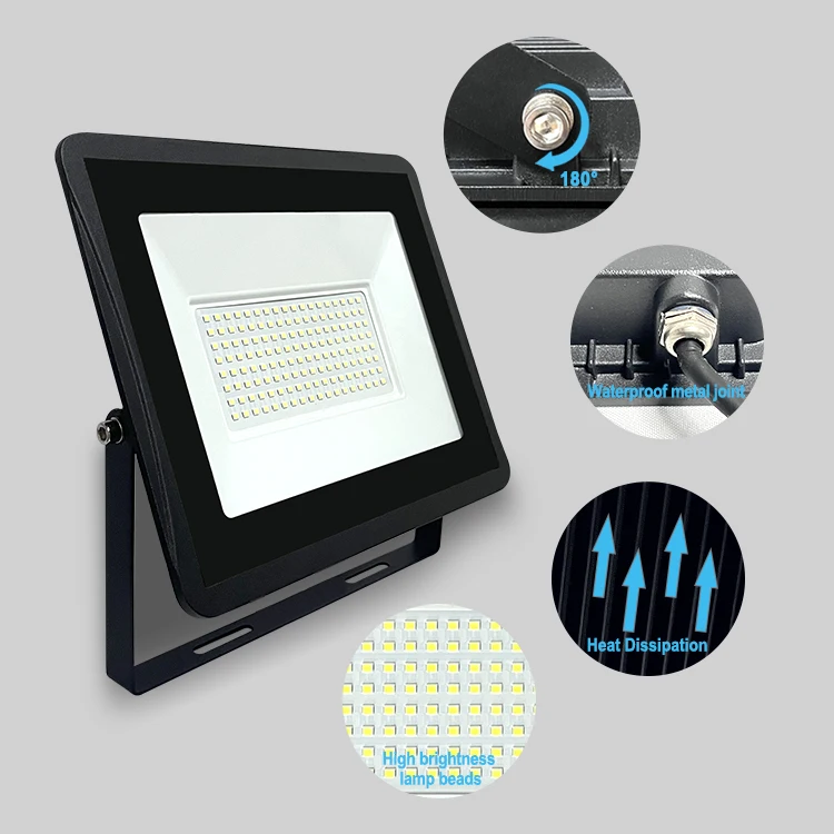 Китайский производитель черный водонепроницаемый наружный светодиодный отражатель 220 В 50 Вт 100 150 200