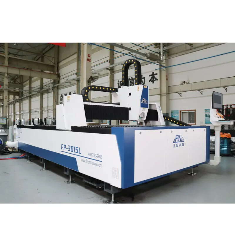 China Factory Fincm 3015 4020 6025 2000w 3000w 6000w Fiber Laser Metal Cutting Machine 1500W with Single Platform for Thin Plate