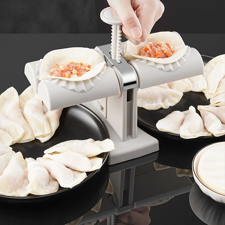 Kitchen tools manual press food grade cut mold stainless steel rolling pin 4 Pack tool Anti-scald Holder dumpling maker Set