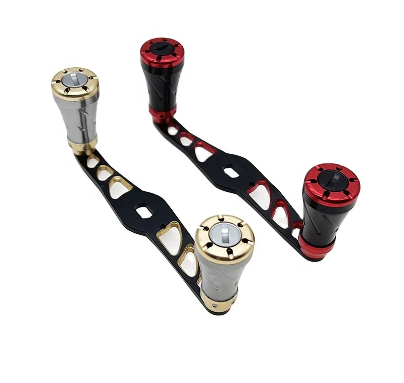 Double Arms Fishing Handle Aviation Aluminum Maded Fishing Reel Handle Replacement Accessory for Waterdrop and Spinning Wheel