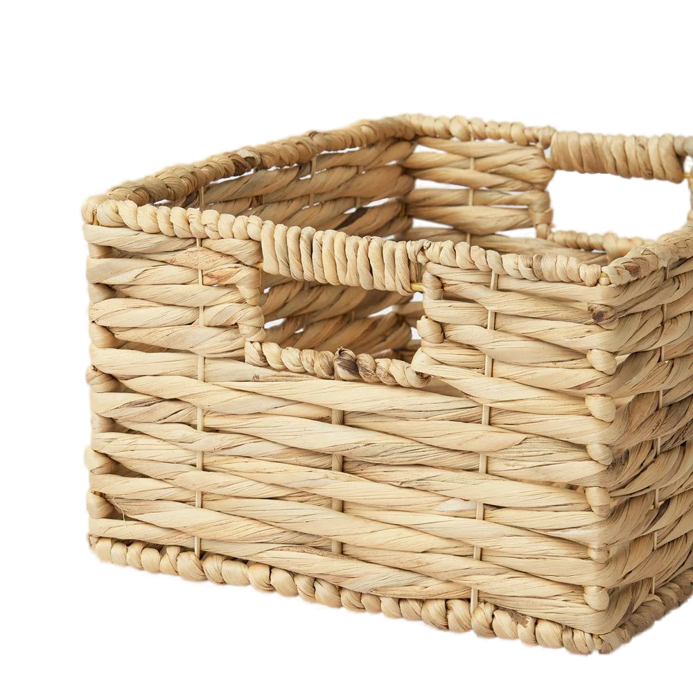 Cheap Water Hyacinth Storage Basket Set Woven Natural Straw Fruit Basket Wholesale made in Vietnam