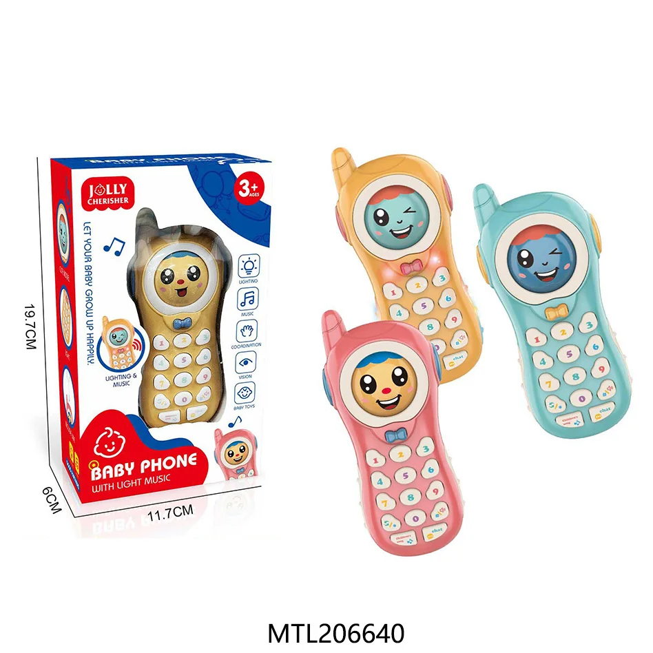 Оптовая продажа электронные игрушки детские Мультяшные умные музыкальные со светом телефон