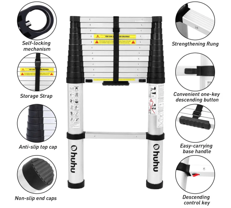 Telescopic Lightweight Aluminium Foldable Step Folding Ladder