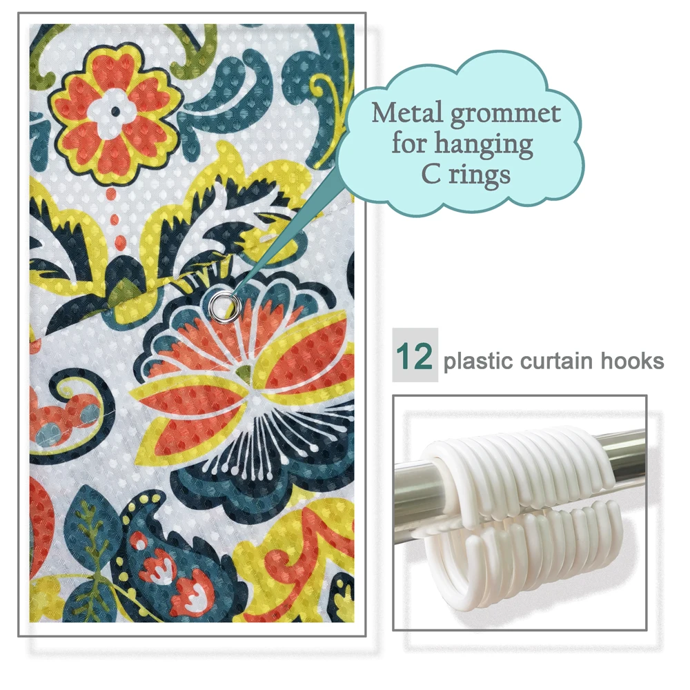 Mejoroom Hot Sale High Quality Bathroom Waterproof Curtain Bath Curtain Hotel Shower Curtains Shower Liner