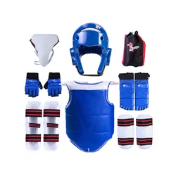 full set martial arts custom logo PU taekwondo protections equipment