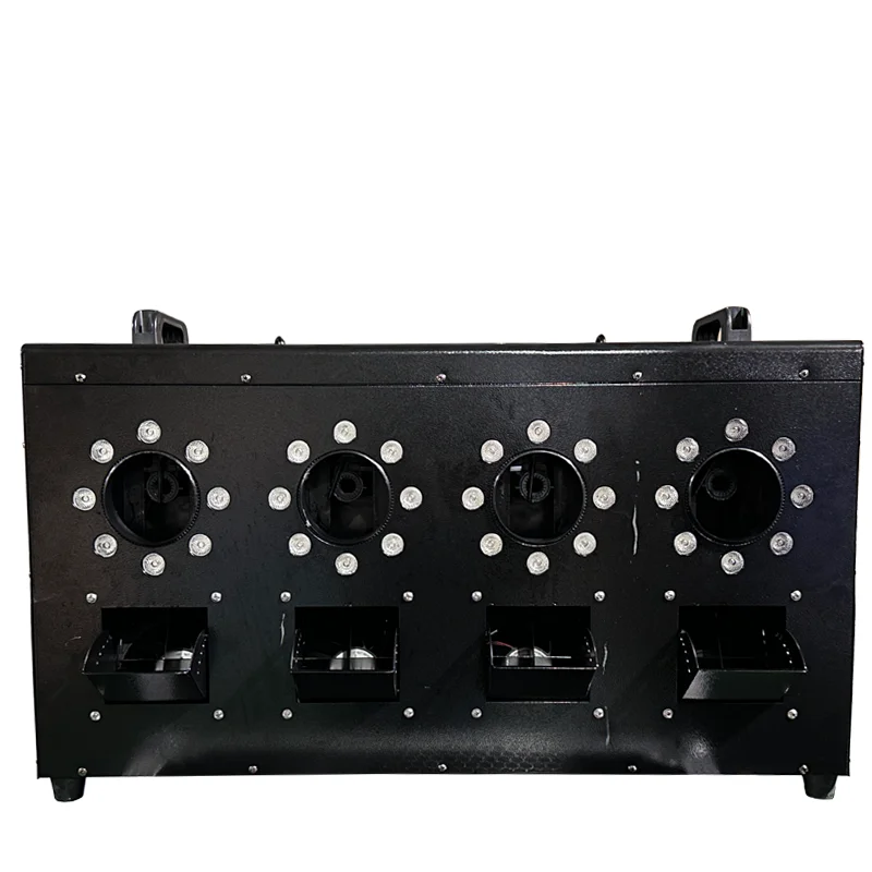 New bubble fog machine 1500w 4 heads RGBW 4 in 1 Led stage effect machine DMX with remote control