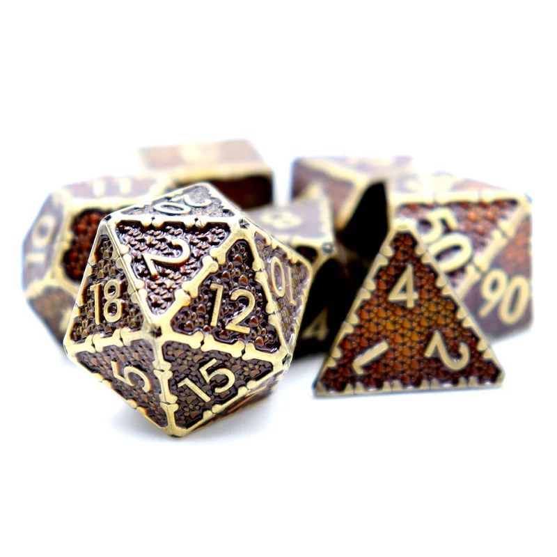 Металлические игральные кости на заказ D & d многогранные игры DND индивидуальный логотип цвет цинковый сплав воздушная экспресс-доставка в