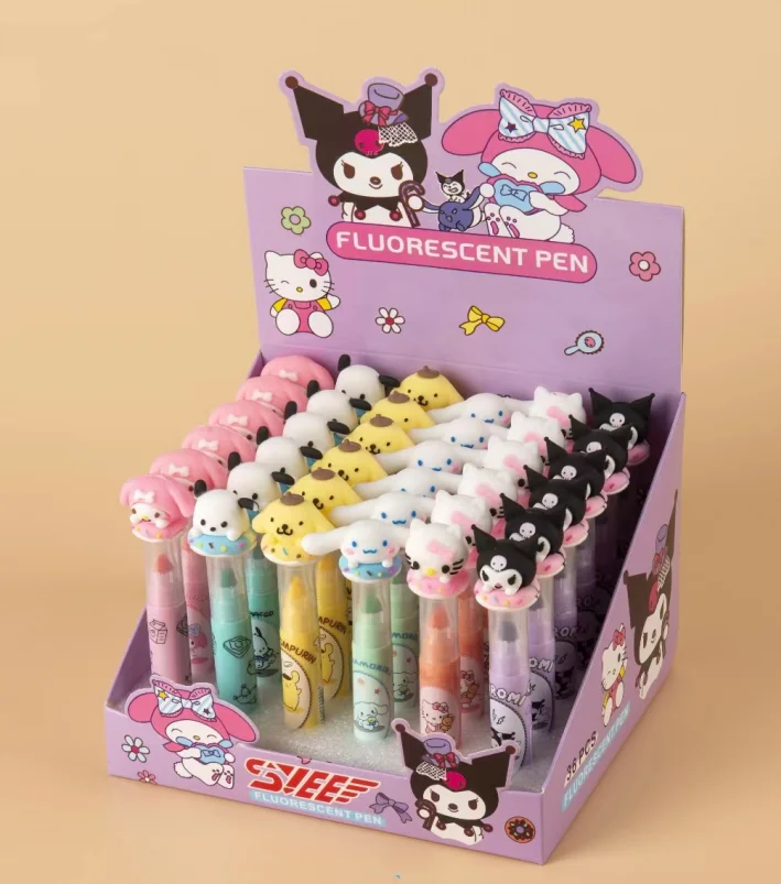 Cartoon Cute School Supplies Highlighter Student Stationery School Office Supplies Factory Direct Sales Highlighter