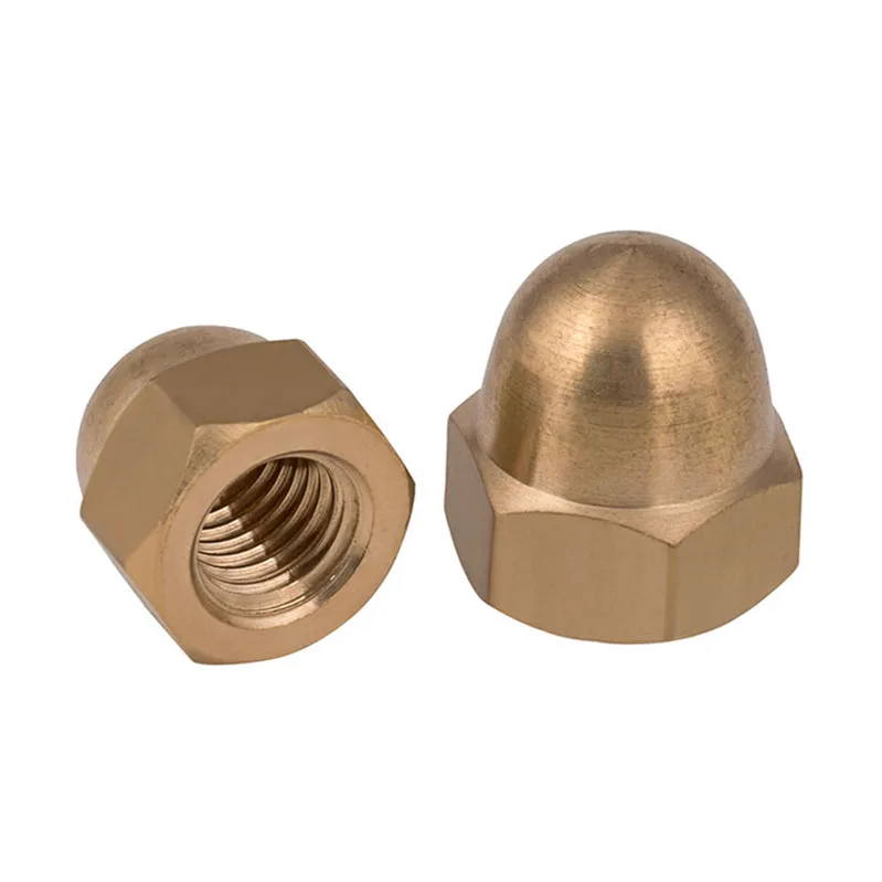 OEM латунная Шестигранная гайка, латунная Шестигранная купольная гайка