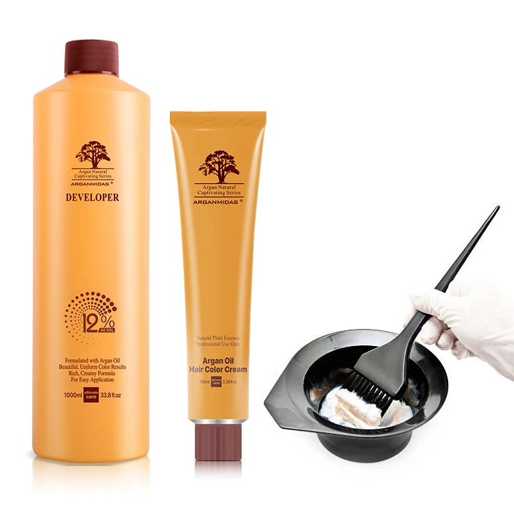 Arganmidas new fashion salon permanent professional hair color cream with color chart