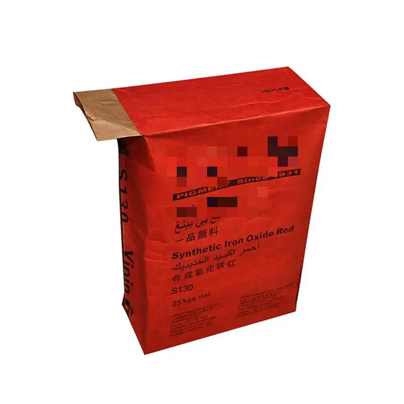 China factory wholesale price new customized empty chemical 3 layers kraft paper valve bags
