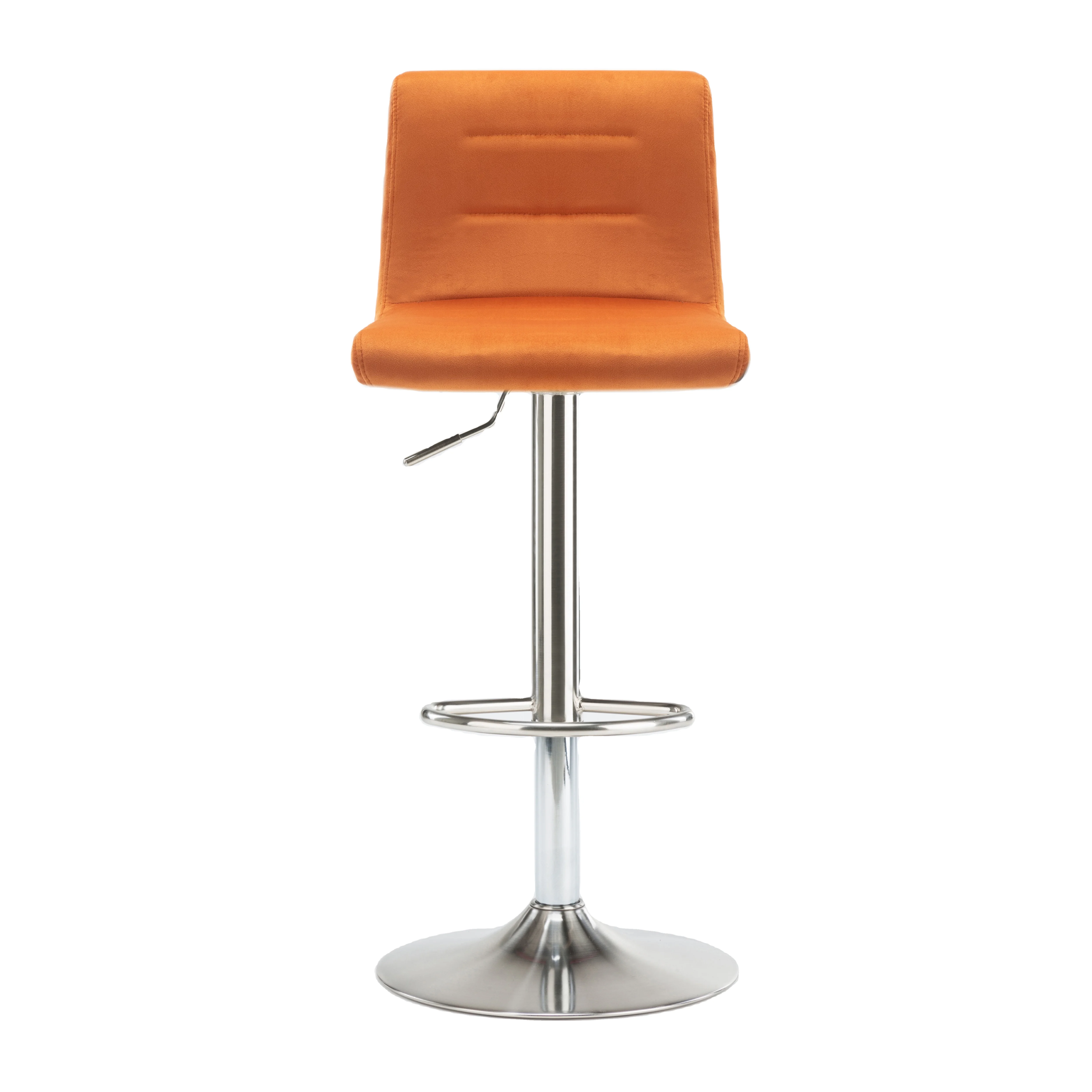 Procurement Service New Design Adjustable Chrome Legs PU Seats Swivel Bar Stool Chair