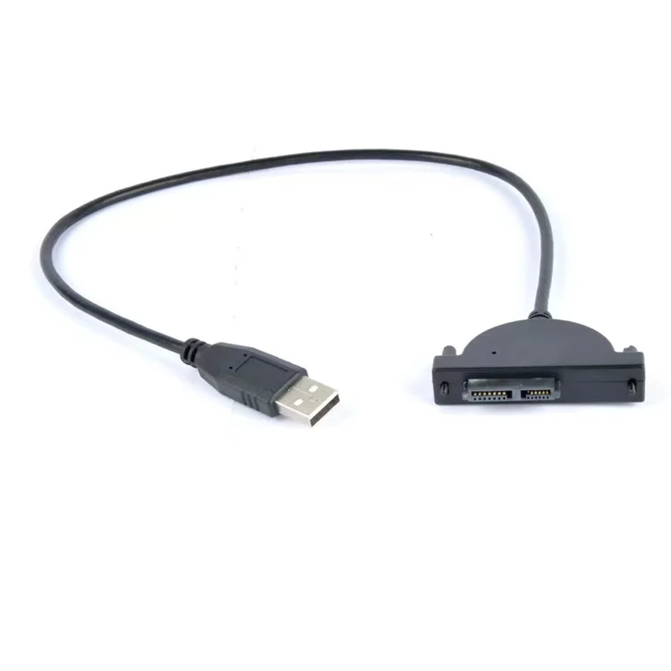 7+6 SATA CABLE USB 2.0 Converter External Optical Drive Adapter for Laptop CD-ROM DVD With LEDusb slim sata adapter