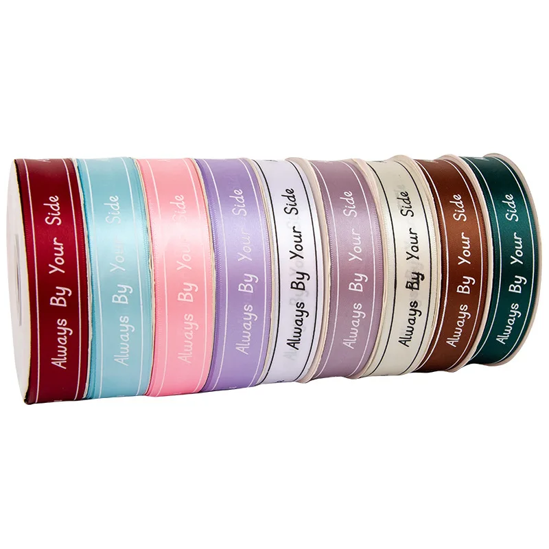 factory screen printed embossed logo custom grosgrain ribbon with printing for shop gift wrapping celebration