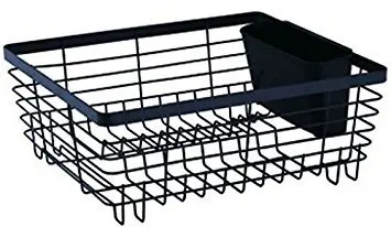 Kitchen Dish Drainer Drying Rack With Black Color Stainless Steel Dish Rack