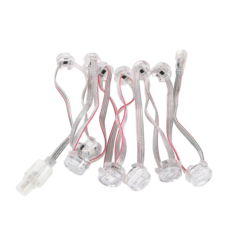 20mm rgb smd5050 built in ic chip gs8208 addressable 12v one pixel led light with double data pixel led string light