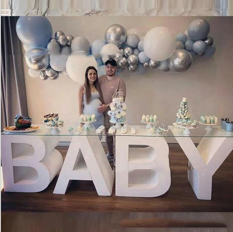 
Wedding Love Baby Number Table Supplier Wedding Backdrop Letter Table With Glass Supplies 