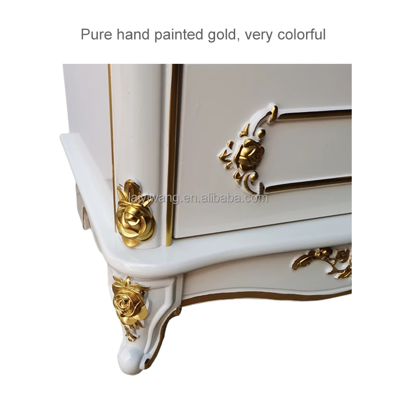 Chinese factory modern bedroom furniture tallboy European wooden 5 drawer cabinet luxury chest of drawers cabinet