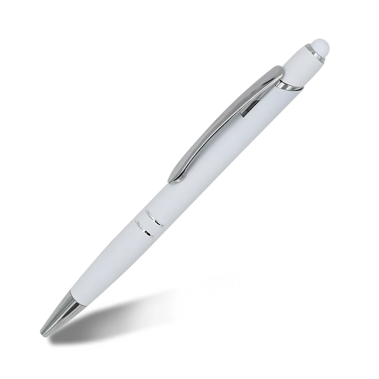 Office Stationery Multi-color Metal Aluminum Ball Pen 1.0mm Black Blue Ballpoint Pens With Engraved Logo For Advertising Gift