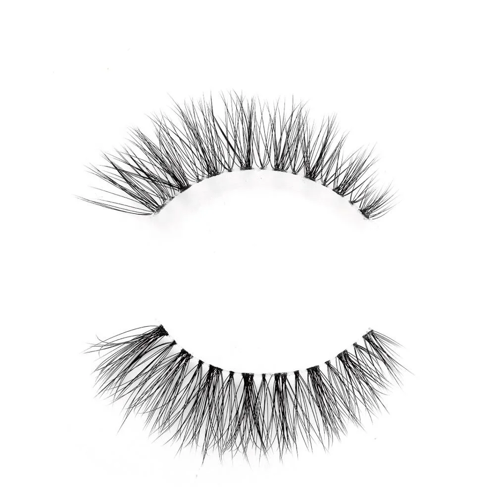 OEM natural style PBT soft band wispie false eyelashes