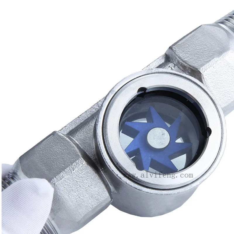 Male thread end sight glass  water flow indicator with impeller