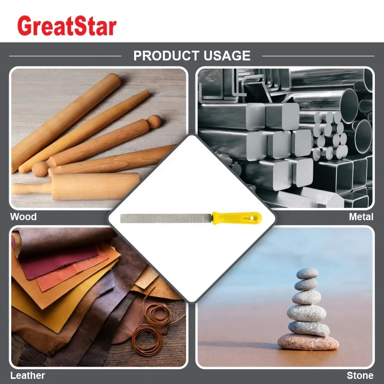 Great Star Flat Rasp File With Comfortable Grip Handle for Wood Carvers
