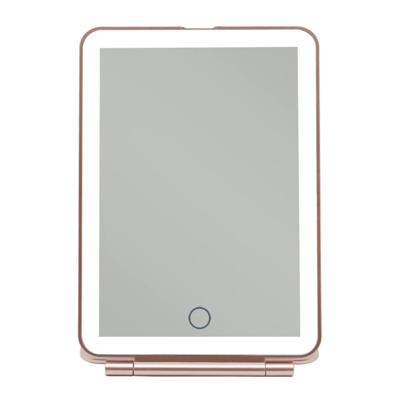 hot sale  Vanity Led Lighted  cosmetic mirror Travel Makeup Mirror Foldable Magnified Make Up Mirror With Lights