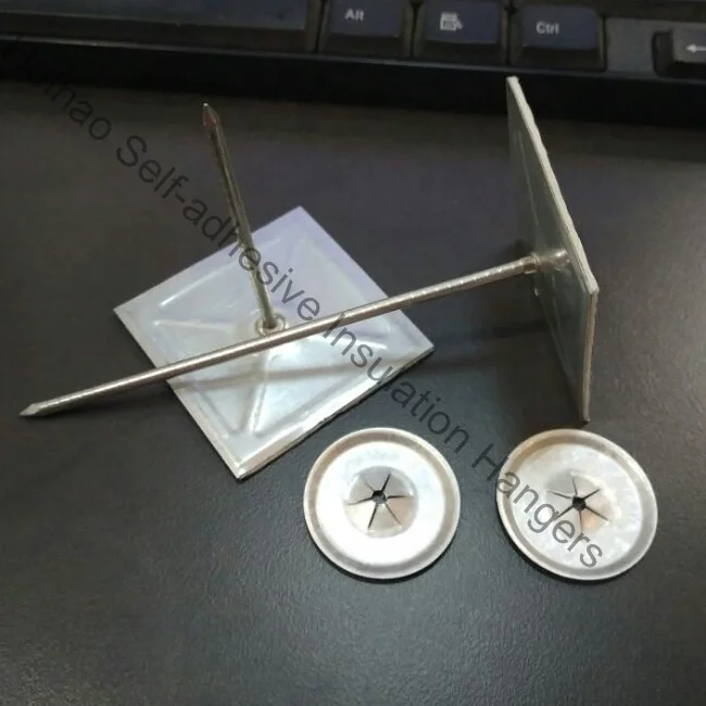 Galvanized Steel Fixing Self Adhesive Insulation Pin stick up rock wool 25MM Base Length Custom Self Adhesive Pin