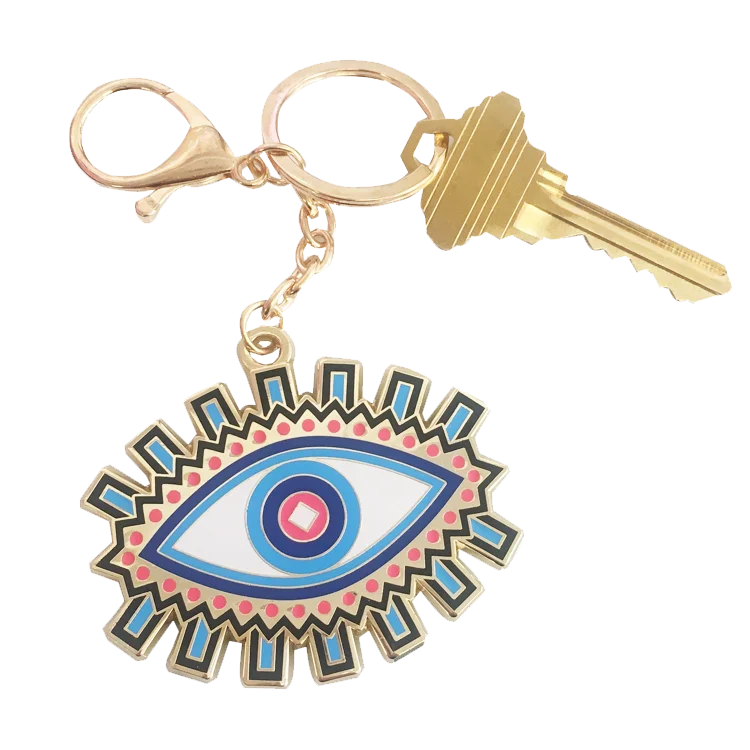 High quality wholesale custom your logo hard enamel metal keychain