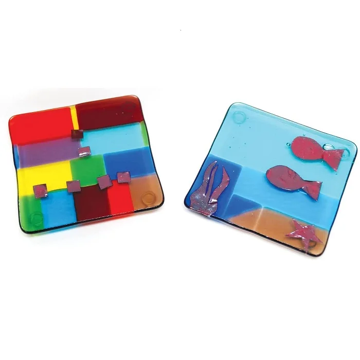 OEM Customized Size System 96 COE96 Clear Fusing Glass Sheet For DIY Art Work