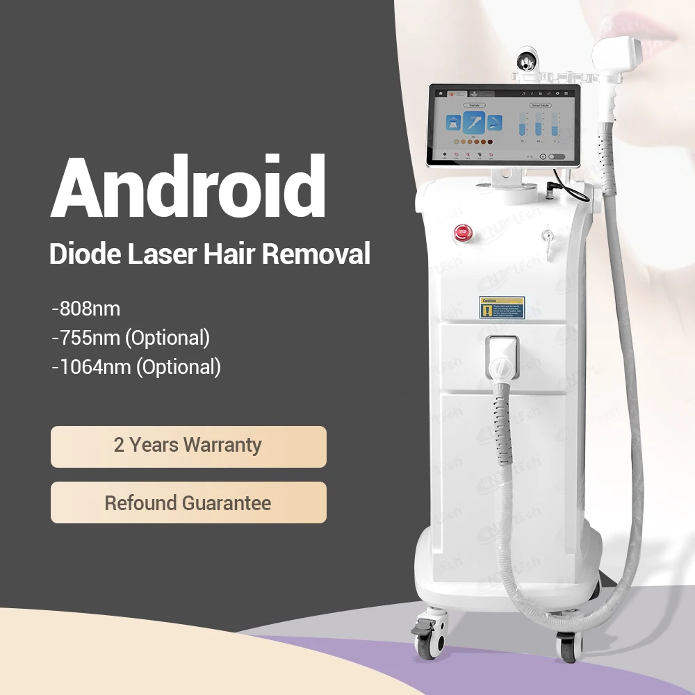 Medical aesthetic 755 808 1064 diode laser hair removal machine