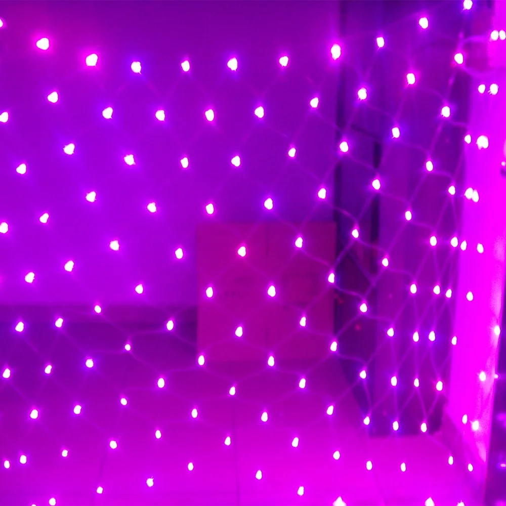 Promotional IP65 christmas decoration pink led net light 2m*2m 256leds