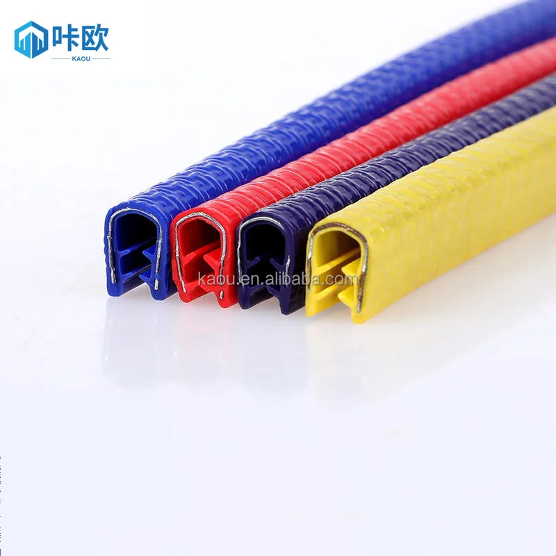 Auto PVC U shape trims flexible composite extruded rubber EPDM glass edge trim Sealing Rubber Strip