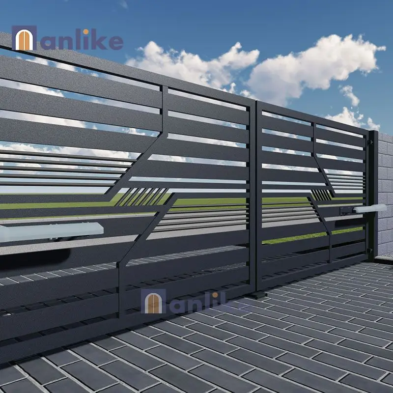 Anlike Canada Courtyard Balcony House Security Temporary Composite Galvanized Aluminium Privacy Fence With Light