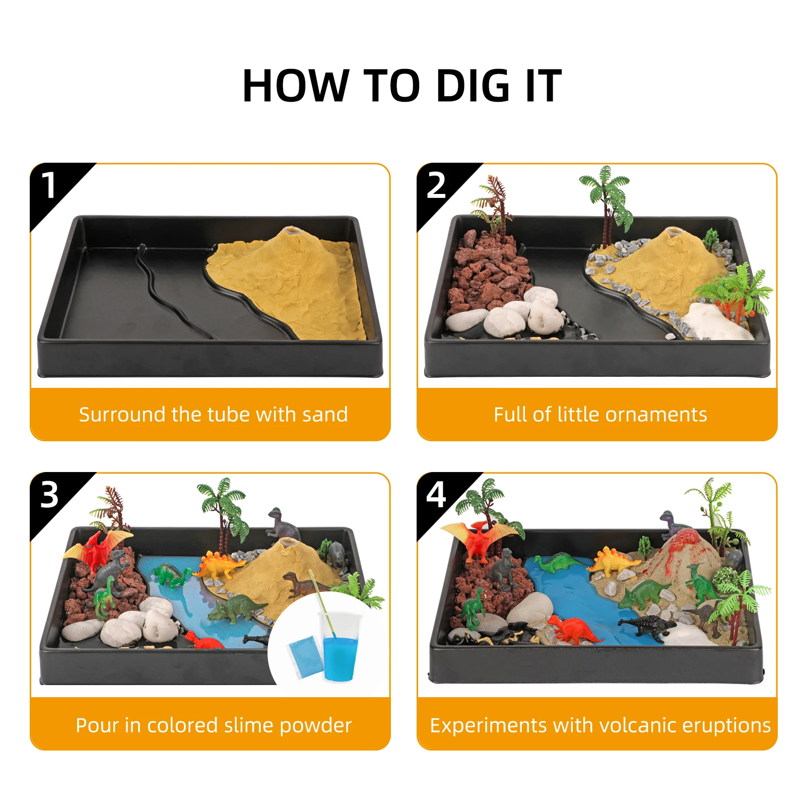 ByNCCeh Steam Education Toys Children DIY Grow Your Own Garden Dinosaur Habitat Toy Plant Other for