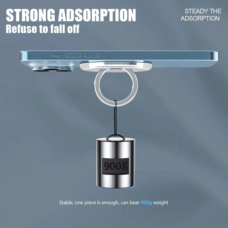 Factory Free Sample removable metal magnetic magsaf finger grip stand for magsafe mobile phone ring holder for iphone 12 13 14